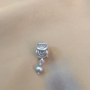 Sterling Pandora charm with silver Pearl